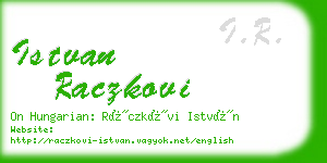 istvan raczkovi business card